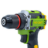 Набір акумуляторного шуруповерта та гвинтоверта Procraft PA214SET 20В, 2 акумулятори 2 А·год, кейс, фото 4