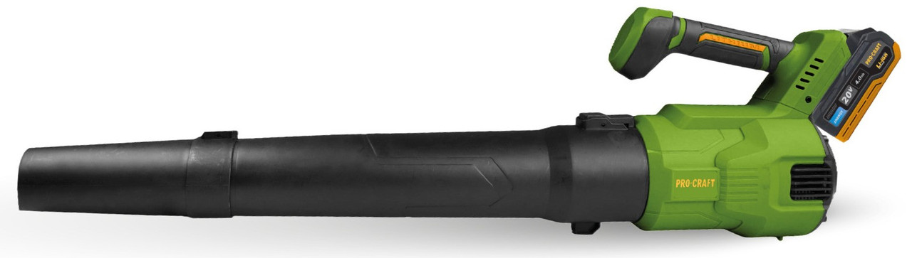 Акумуляторна повітродувка Procraft PB26 20В, 3 режими, 1 акумулятор 3 А·год і зарядний пристрій, фото 1
