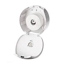 Тримач диспенсер для туалетного паперу стандарт і джамбо рулон Rixo Maggio P003W білий ударостійкий пластик, фото 5