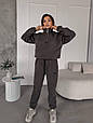 Трендовий флісовий костюм Модель: АР-5-10522 Колір: молочний, беж, моко, шоколад, смарагд, графіт, чорний, фото 8