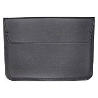 Чохол папка для MacBook 13.3 чорний зі штучної шкіри для захисту та зручного зберігання ноутбука
