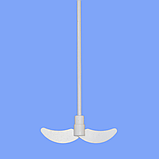 Двохлопастна мішалка L-600мм н/ж з покриттям PTFE для верхньоприводних мішалок (ширина лопостей 120мм), фото 6