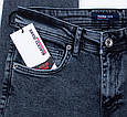 Модні чоловічі молодіжні джинси сіро-синього кольору Blackzi 5339, фото 3