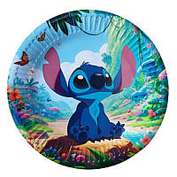 Тарілки святкові одноразові дитячі "Стiч Хлопчiк". Розмір:18см. В упак: 10шт.
