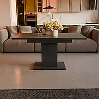 Обідній розсувний стіл Неман ТВІСТ МДФ Сірий матовий