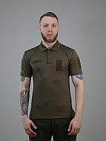 Тактична футболка-поло Cool-max ЗСУ (Olive)