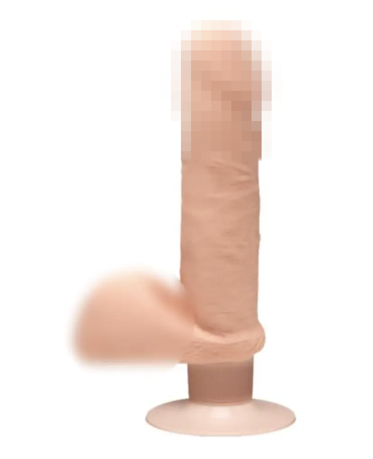 Вібратор Doc Johnson The D — Perfect D — Vibrating 7 Inch With Balls — ULTRASKYN, 22х4,5 см., фото 1