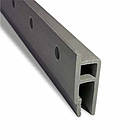 Профіль пластиковий для натяжних стель - ПВХ стіновий "П" (Колір) сірий, фото 2