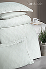 Постільна білизна First Choice сатин жакард євро розмір Boris ice, фото 2