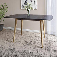 Деревянный раскладной обеденный стол LION Майами-3 Бетон темный (белый) 90х60/90х120