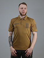 Тактична футболка-поло Cool-max ЗСУ (Coyote)