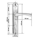 Ручки дверні на планці Avers HP-61,5.1023-NIS матовий нікель(UA), фото 2