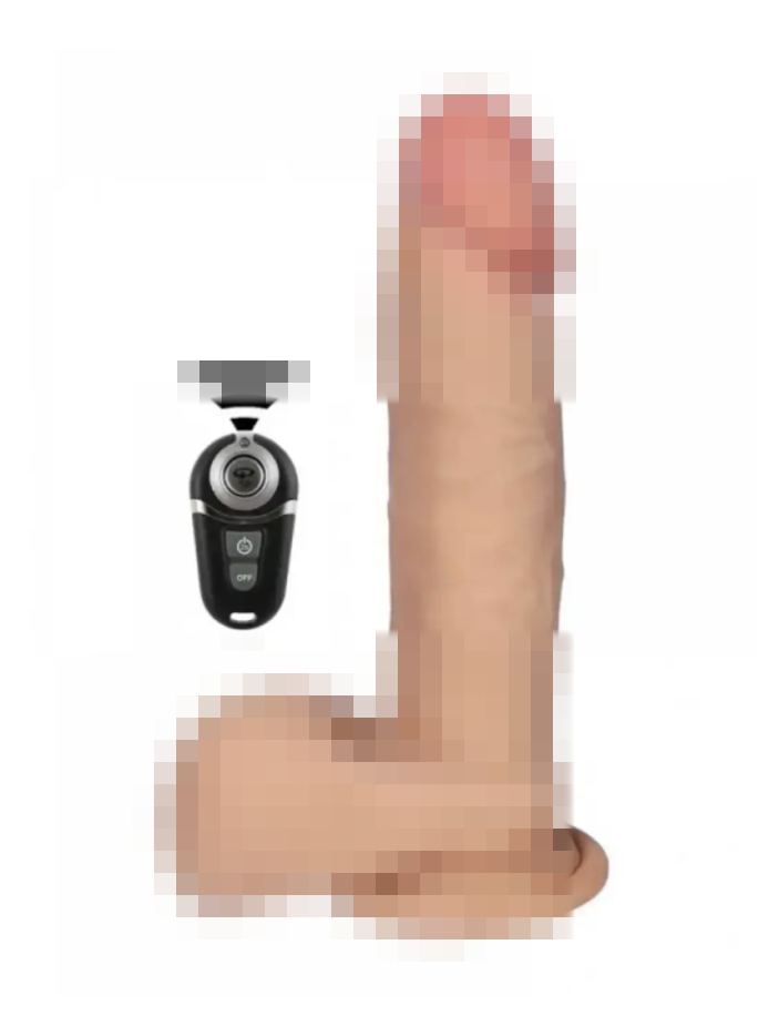 Вібратор з кібершкіри з ротацією та пультом ДУ LOVECLONEX Apollo, 20х3,5 см., фото 1