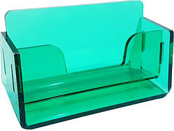 Візитниця одинарна Wissaider двоелементна Зелена вітраж акрил 3мм. (WiS-132)