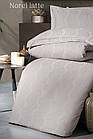 Постільна білизна First Choice сатин жакард євро розмір Norel latte, фото 2