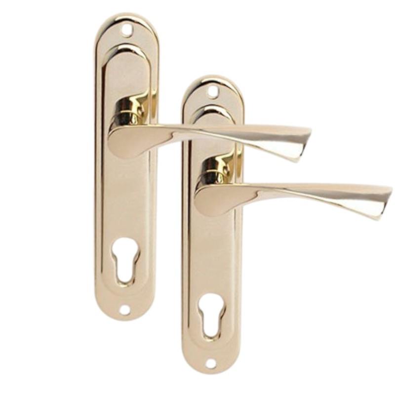 Ручки дверні на планці Avers HP-61,5.1023-AL-G золото (UA), фото 1