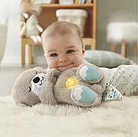 Игрушка мягкая выдра с функцией дыхания для сна ночник дышащий живот плюшевая интерактивная