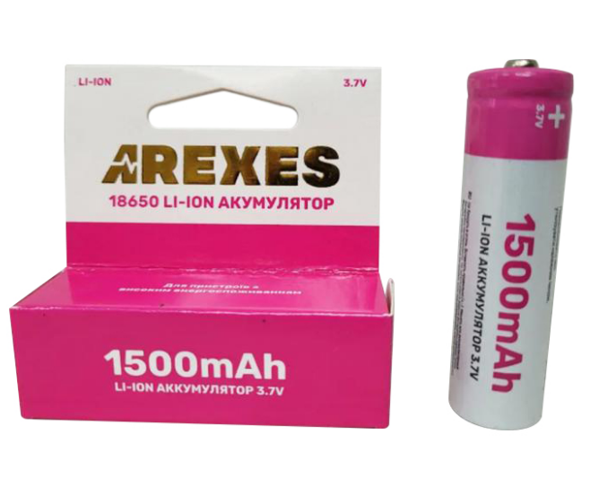 Акумулятор Arexes 18650 Li-Ion 1500 mAh, 3.7v