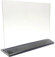 Менюхолдер Wissaider А3 горизонтальний 297 х 420 мм акрил 2.7 мм чорна основа (WiS-114)