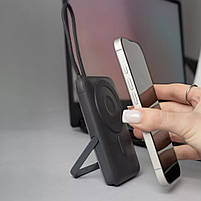 Повербанк з бездротовою зарядкою та підставкою 10000mAh 22.5W Proove Moon Rock 2in1 iWatch QI сірий (PBR122012105), фото 6