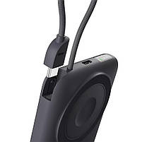 Повербанк з бездротовою зарядкою та підставкою 10000mAh 22.5W Proove Moon Rock 2in1 iWatch QI сірий (PBR122012105), фото 2