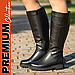 Жіночі зимові чоботи високі чорні з натуральної шкірі 36розмір-23,5см, фото 4