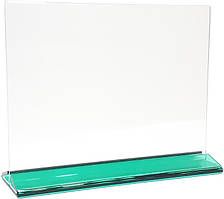 Менюхолдер Wissaider А3 горизонтальний 297 х 420 мм акрил 2.7 мм зелений вітраж основа (WiS-104)