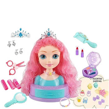 Манекен для зачісок (косметика, перукарські інструменти, заколки, резинки, в коробці) SR 003