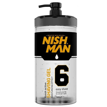 Гель для гоління Nishman №6 Easy Shave Shaving Gel Прозорий з дозатором, 1500 мл (10104029)