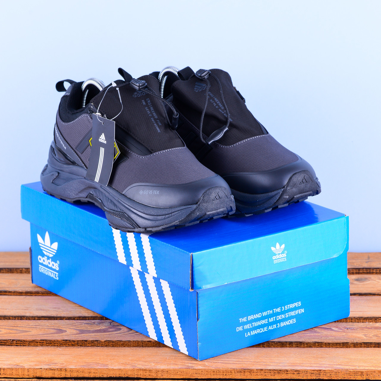 Термо зимові Adidas System Odyssey Черевики Кросівки колір графіт, фото 1