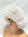 Шапка жіноча з хутра песця "Вушанка", фото 5