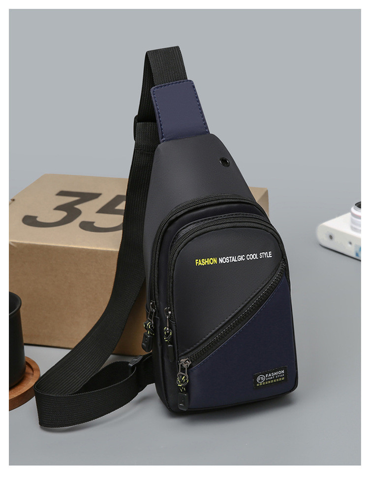 Чоловіча сумка через плече, нагрудна сумка, сумка через плече, модна, спортивна сумка ОПТ, фото 1