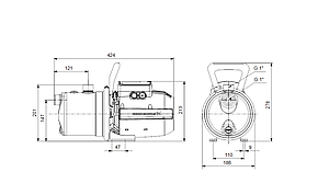 Насос водопостачання GRUNDFOS JP 4-54 1x230V 50Hz 1,5m, фото 3