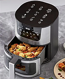 Аерогрилі мультипечі аерофритюрниці 8 л Rainberg RB 2268 4200W Аеро гриль піч без олії електрична з регулюванням температури, фото 5
