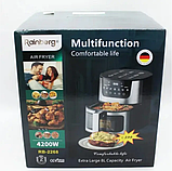 Аерогриль для кухні аерофритюрниця для фрі мультипіч Rainberg 8 л Електрична аерогриль для запікання та смаження без олії, фото 9