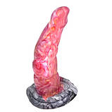 Фаломітатор особливої форми, штучний пеніс Behimos Gory рідкий силікон 20 см довжина 4.5 см діаметр, фото 4