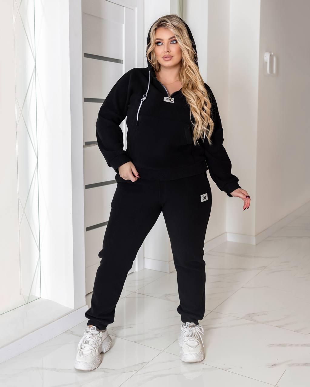 Супер стильний костюм двійка чорного кольору, фото 1