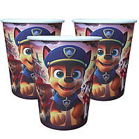 Стакани святкові одноразові "Щенячий патруль NEW". Об `єм: 230мл. В упак: 10шт.