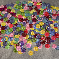 Паєтки декоративні "Квіточки", розмір 7 мм, різнокольорові, упаковка ≈15 грам, арт 019334, Різнокольоровий