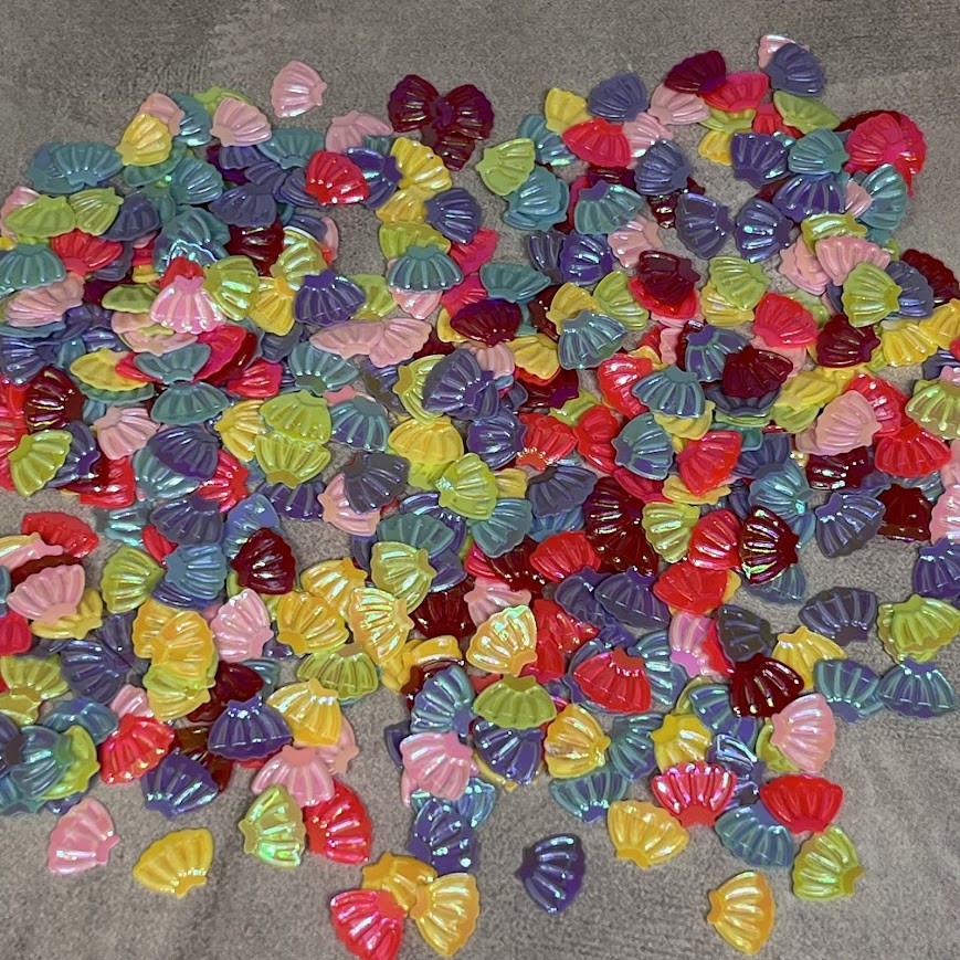 Паєтки декоративні "Мушля", розмір 8 мм, різнокольорові, упаковка ≈15 грам, арт 019335, Різнокольоровий, фото 1