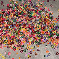 Паєтки декоративні "Зірка", розмір 3 мм, різнокольорові, упаковка ≈15 грам, арт 019336, Різнокольоровий