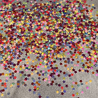 Паєтки декоративні "Зірка", розмір 3 мм, різнокольорові, упаковка ≈15 грам, арт 019337, Різнокольоровий