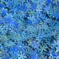 Паєтки декоративні "Сніжинка", розмір 9 мм, блакитний, упаковка ≈15 грам, арт 019339, Блакитний