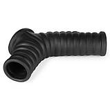 Вібруюче ерекційне кільце, насадка на пеніс Knights Ring з мошонковим рукавом чорне LOVETOY 14 см, TPE, фото 6