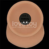 Реалістичний вібратор, вібромасажер на присоску Vibrating Power Basics Cock 8 дюймів, 10 режимів вібрації, фото 8