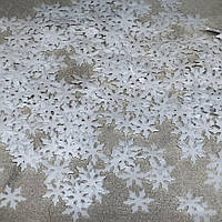 Паєтки декоративні "Сніжинка", розмір 9 мм, білий, упаковка ≈15 грам, арт 019447, Білий