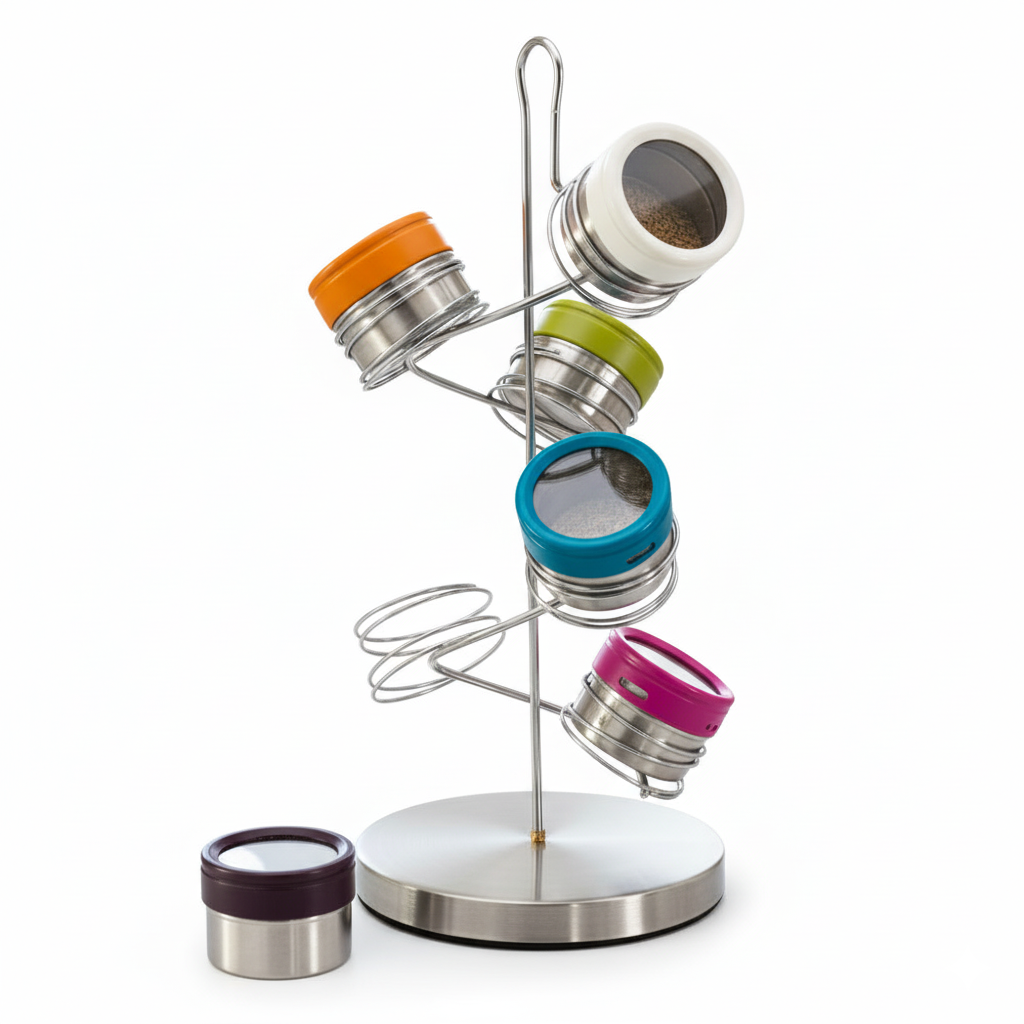 Набір баночок для спецій Herisson з підставкою 6 шт, 36 см, фото 1