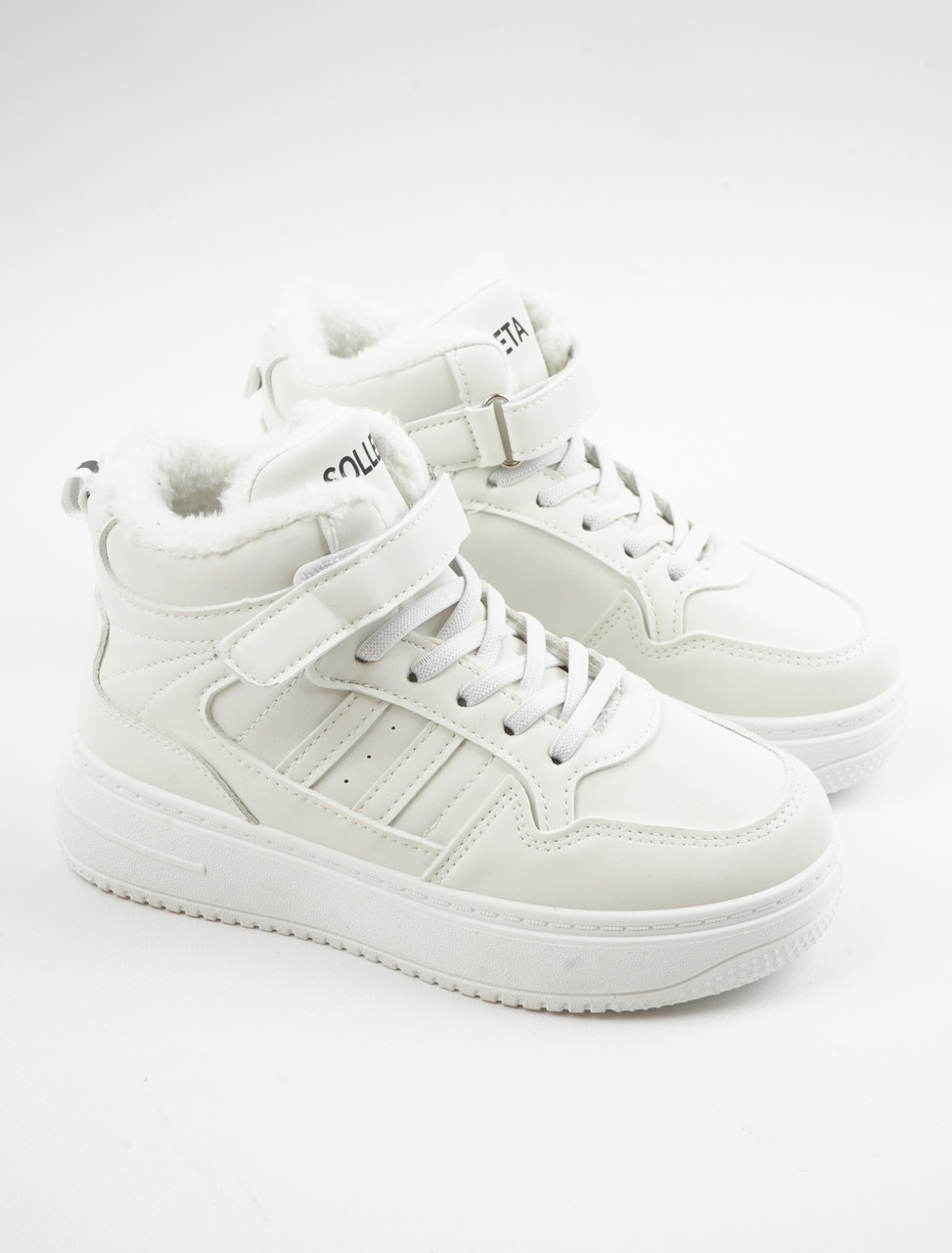 Кеди дитячі зимові для дівчинки високі білі (B07), фото 1