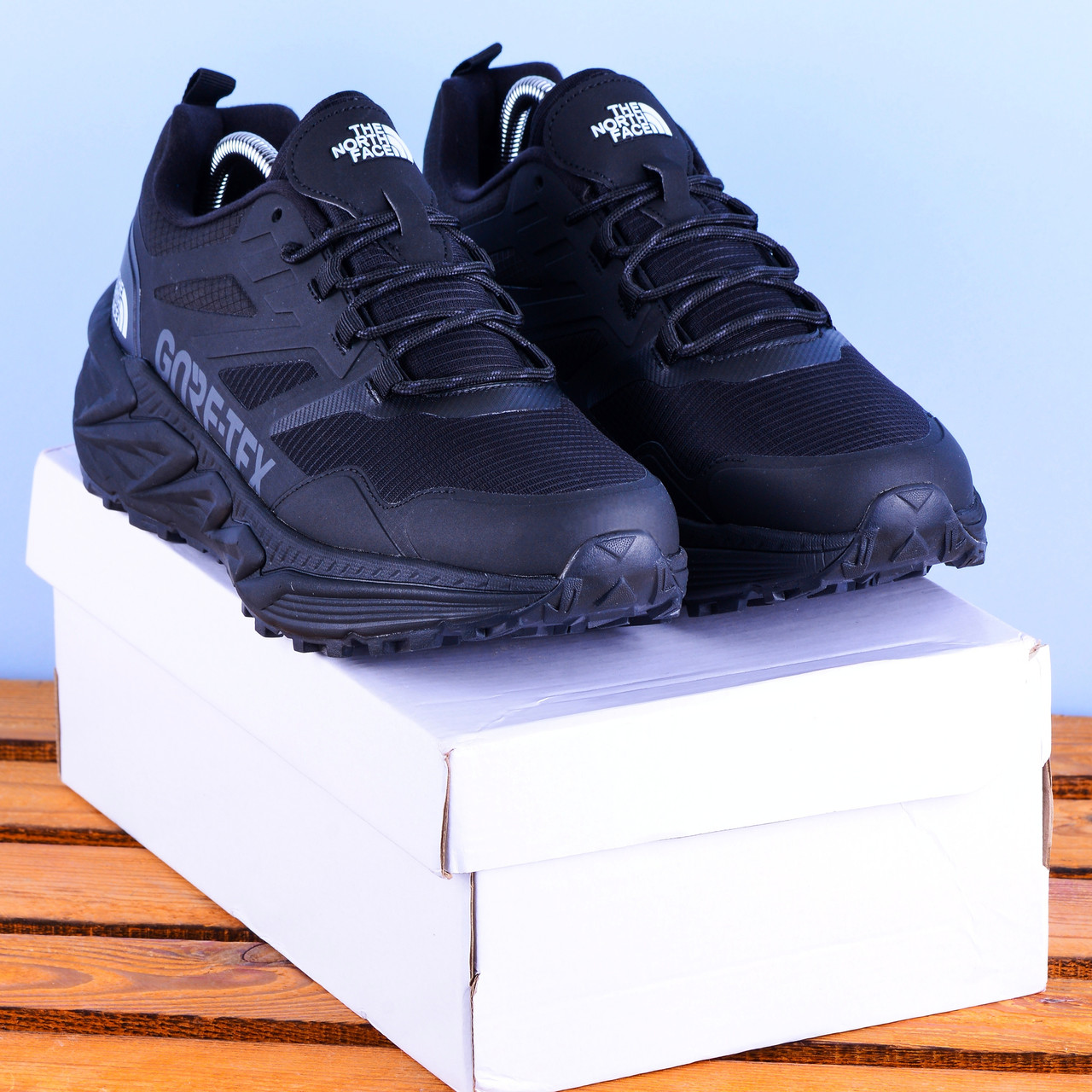 Термо Зимові The North Face Чоловічі Кросівки черевики чорні, фото 1