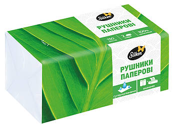 Рушники паперові V склад 2 шар целюл з ламін 130л SILKEN